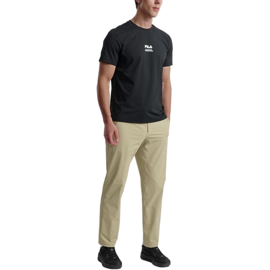 Fila A.P. Minimalist Fashion Sports Classic Versatile Straight-Leg Woven Casual Pants Men Bottoms Squirrel-Khaki A11M621816FBG