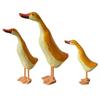 Handgesneden Houten Eendenbeeldje Standbeeld Nautische Stijl Dierensculpturen Verzamelobjecten Ornament voor Kantoor Huis Decoraties