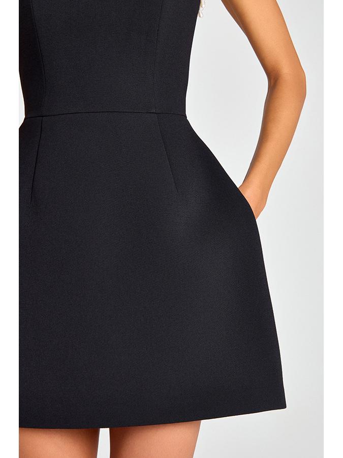 2025 Sommer Sexy Perlen-Träger-Minikleid für Damen - Einfarbig, Europäischer & Amerikanischer Stil