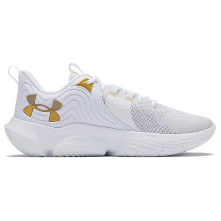 Under Armour Flow Futr X 2 Round Toe Lace-Up Slip-Resistant Durable Low-Top Basketball Shoes Men sneaker White Platinum 3024978-101