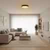 Rund LED-taklampa 40 cm neutralvit 24W modern Rund LED-taklampa svart 40 cm - varmvit