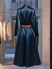 European & American Style Solid Color A-line Long Sleeve Autumn Dress