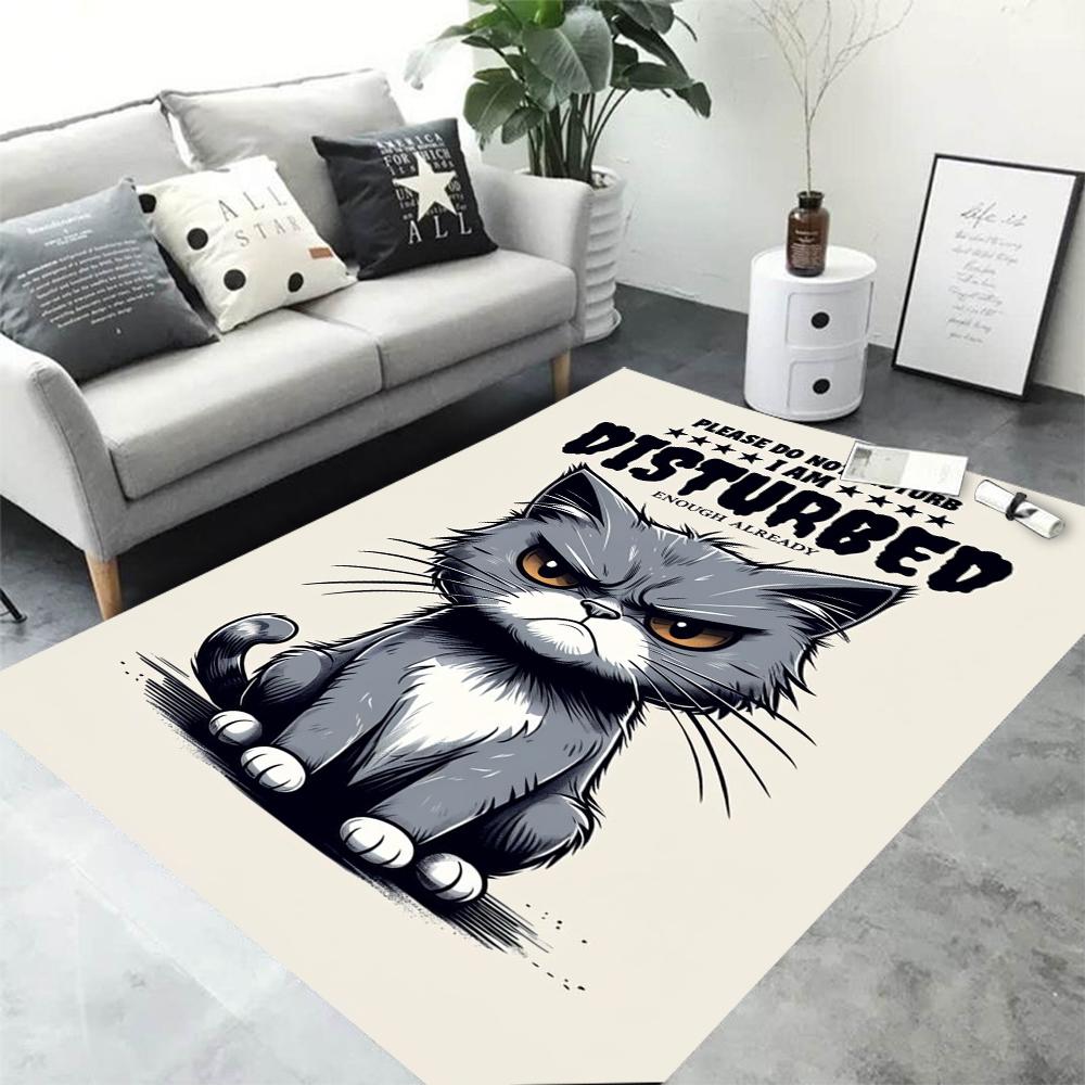 

3D Cartoon Retro Kitten Carpet Rug Non-slip Floor Mat for Home Living Room Bedroom Sofa Decor Kids Area Rug 50X80CM