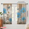 2 Stück, 2D-Flachdruck Fenstergardine Rustikale Blüten(1) Vielseitiger Polyesterstoff (ohne Stange) Vielseitig Alles für Schlafzimmer Wohnen