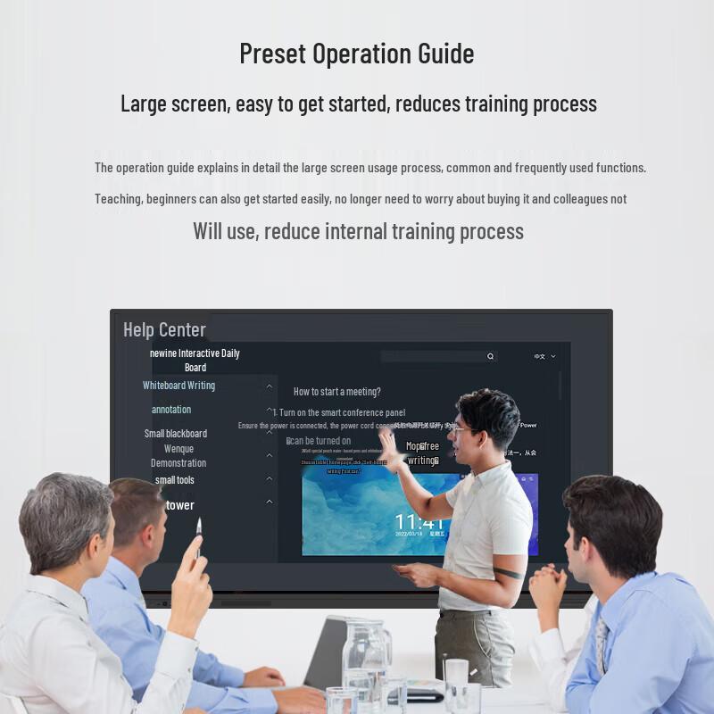 Newline Honghe 55-inch Smart Whiteboard with Mobile Stand (CN Version)