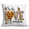 Retro Sunflower Sun Pillow Case Home Sofa Cushion Pillow Case
