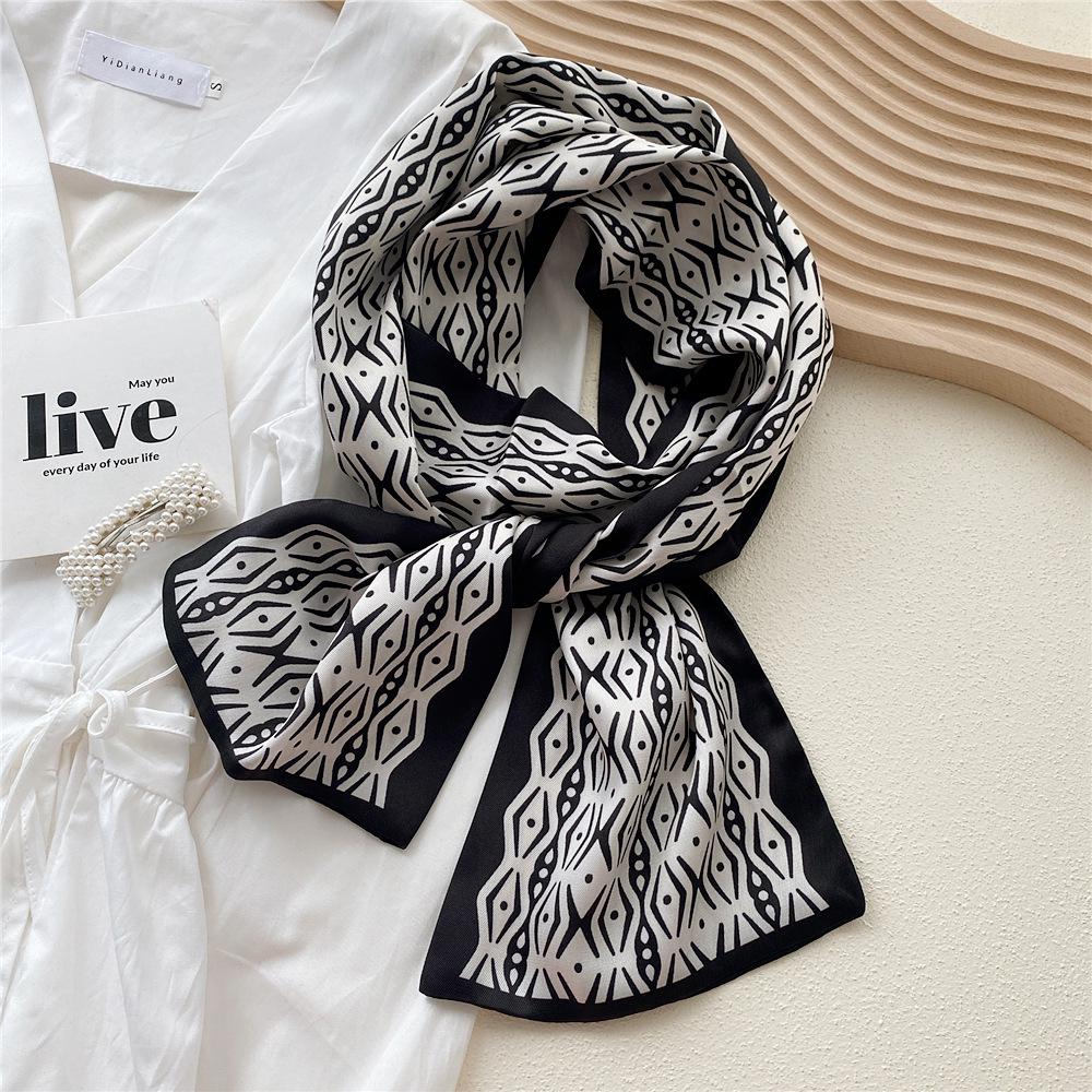 Silk Scarf for Women - Elegant Spring & Autumn Design, Lightweight & Fashionable