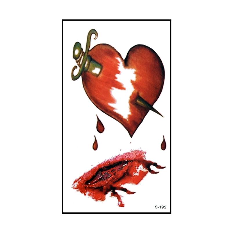 10 szt. Naklejka Tatuaż Halloween Horror Krwawa Rana Blizna Zombie Wodoodporne Tatuaże Tymczasowe DIY Impreza Body Art Makijaż Dzieci Dorosły