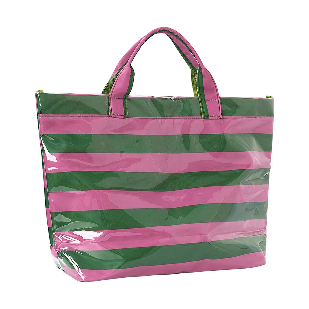 Striped Large Capacity Bag Beach Bag for Women Casual Summer Travel Shoulder Bag Lightweight