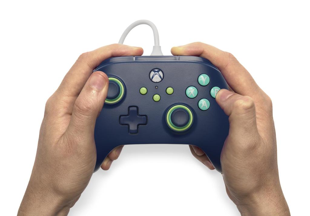 PowerA Controlador com Fio para Xbox Series Mariner Video Works com Xbox Licenciado Oficialmente XS - Azul, Gamepad, Controlador de Jogo/Gaming, One,