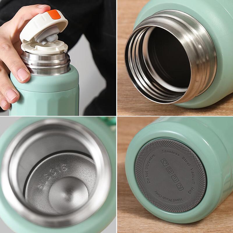 OLOEY Rostfritt Stål Romersk Pelare Isolerad Mug