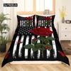 American Flag Duvet Cover Retro USA Flag Bedding Set For Kids Boys Teens Men Stars Red Stripes For Bedroom Decoration Women Men
