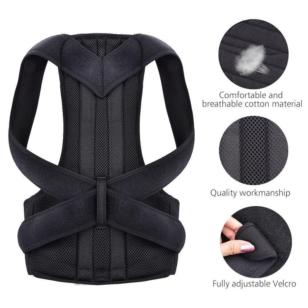 Adjustable Back Posture Corrector with Breathable Shoulder and Waist Support Belt