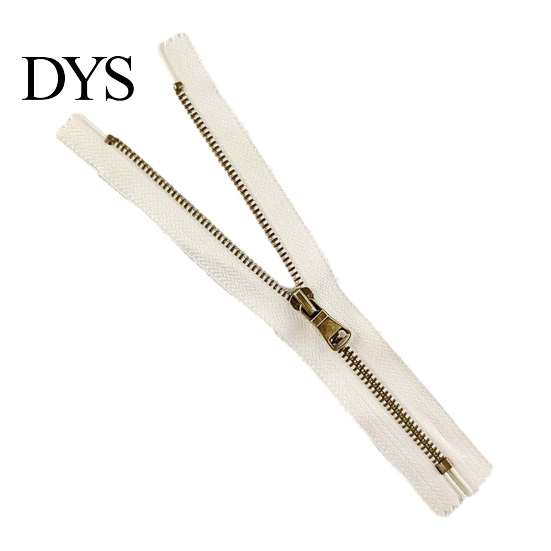 Y-Teeth Zipper 20Pcs Retro Bronze Closed-End Set, Heavy Duty Metal DIY Crafting Replacement, Non Separating for Sewing Handbags Pockets