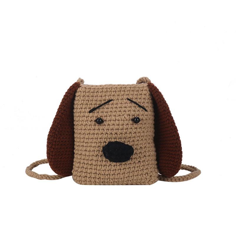 Adorable Cute Dog Plush Crossbody Bag For Kids Stylish Fall Fashionable Purse