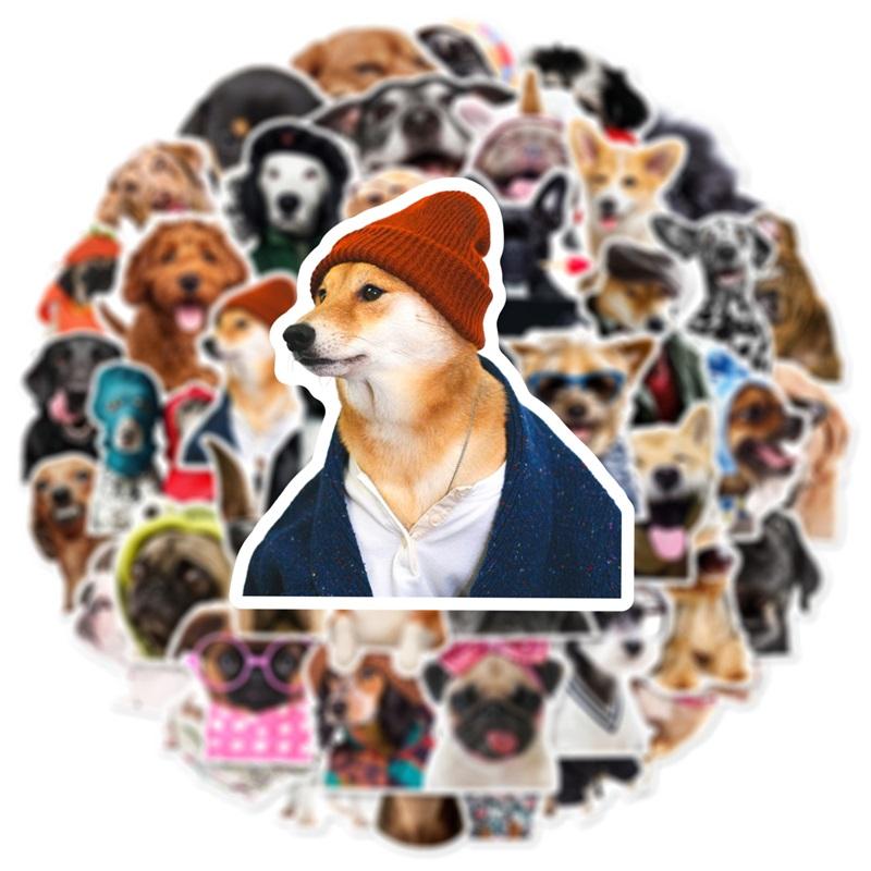 10/30/50PCS Kawaii Dog Hat PVC Sticker Aesthetic DIY Decoration Scrapbooking Accessories Stationery School Supplies