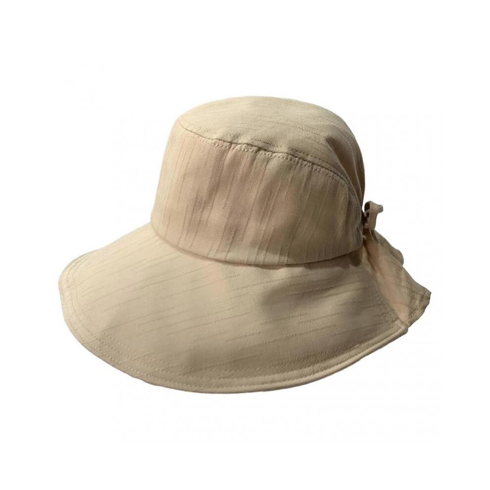 (Khaki) Women Fisherman Hat Japanese Style Anti-UV Drawstring Adjustable Head Circumstance Sun Hat Daily Headwear