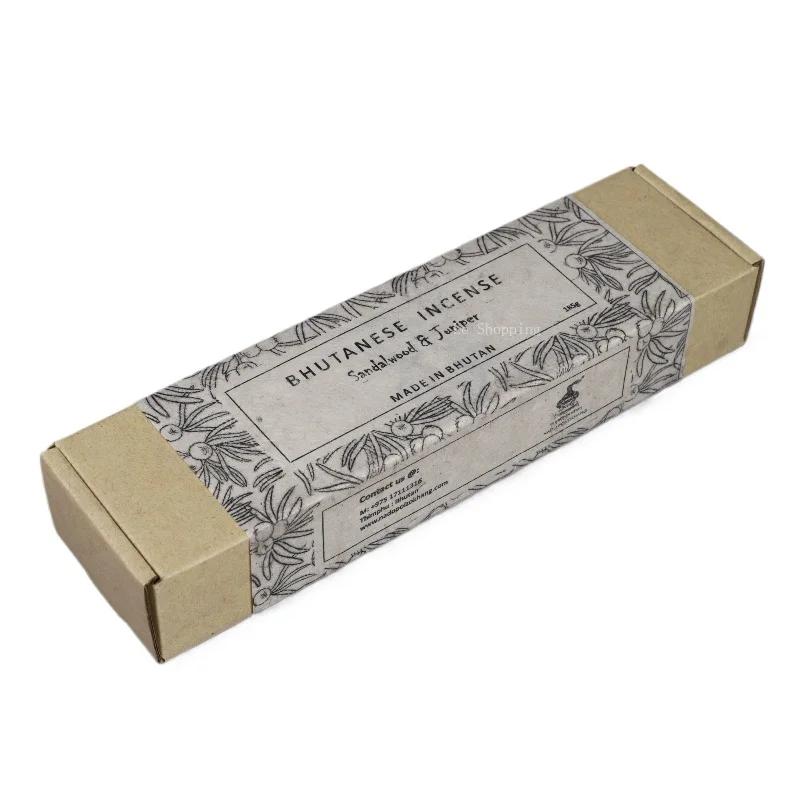 Bhutanese  Incense Natto Sandalwood Juniper Natural Handmade Tibetan Stick Incense Temple Room Purify Air and Eliminate Odor