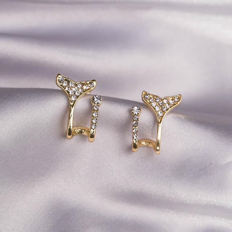 925 Silver Needle Temperament High-end Full Diamond Pearl Earrings Women's ins Wind Geometric Earrings Korean Light Luxury Earrings