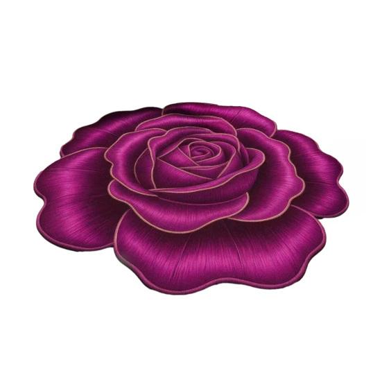 3D Flower Area Rug Absorbent Quick Dry Irregular Plush Floral Floor Mat Washable Non-slip Living Room Bedroom Bathroom Kitchen Decoration Carpet