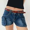 PU Leather Waist Belt with Pin Buckle Harajuku Rivet Waist Belt Woman Girls Jeans Dresses Skirt Coat Thin Waistband