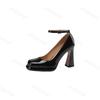 Fashion Ladies' High Heels 12cm French Mary Jane Shoes Thick Heel 2025 New Waterproof Platform Super Single Shoes Sandalias De Tacón