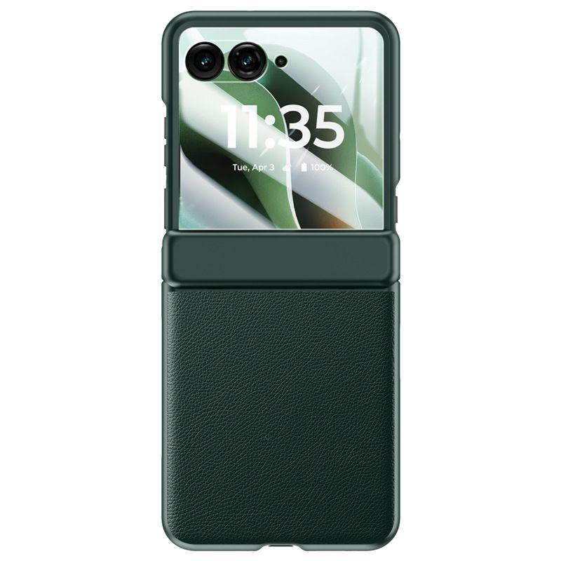 Für Motorola Razr 70 60 50 Moto Razr 2026 2025 2024 Hülle Lederarmband Mit Gehärtetes Glasfolie Abdeckung Zentrales Scharnier Schutz