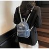 Retro denim backpack large capacity women's versatile schoolbag fresh simple high value women's backpack