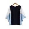 Cross-Border New Patchwork Loose Batwing Sleeve Casual T-shirt