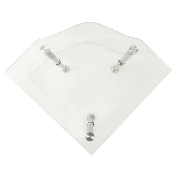 VidaXL Table d'appoint 2 niveaux Transparent 38x38x50 cm Verre trempé 322793
