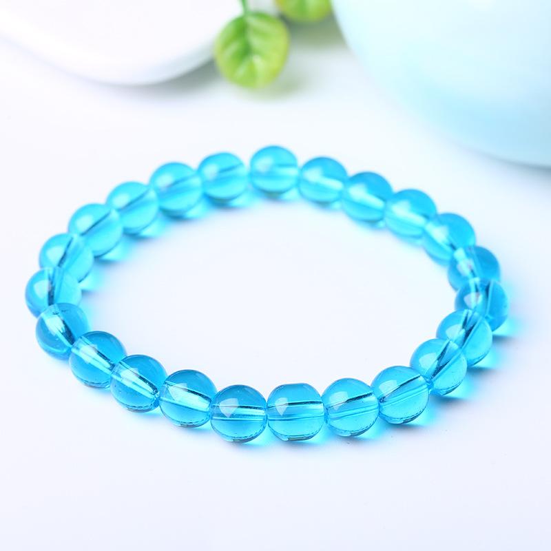 Artificial Crystal Bracelet, Single-loop Glass Pendant Bracelet, Elastic String Bracelet
