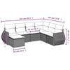 VidaXL Garden Lounge Set with Cushions 7 Pcs, Patio Sofas, Patio Furniture Set, Outdoor Furniture, Black 3254033