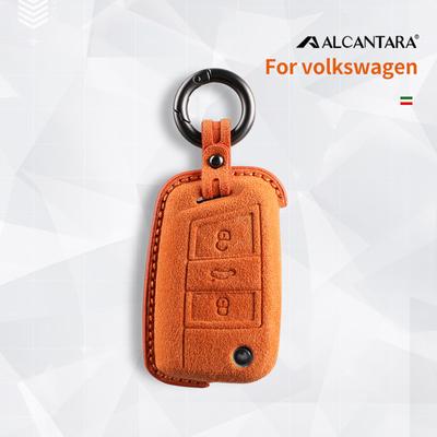 Alcantara Key Case Cover Holder For VW Volkswagen Tiguan Mk1 Mk2 Magotan Passat B5 B8 Polo Golf 4 5 6 7 Mk7 Jetta Polo Eos