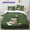 Floral Paws Collection Custom Name Pattern Bedding Quilt Set Quilt Cover Pillowcase Home Birthday Gift(1 * duvet cover + 2 * pillowcase, without core)