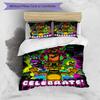 3pcs Freddy Bear2 Design Cover Set - HD Printed Bedding with 1 Cover and 2 Pillowcases - Perfect for Home and Dorm Decor