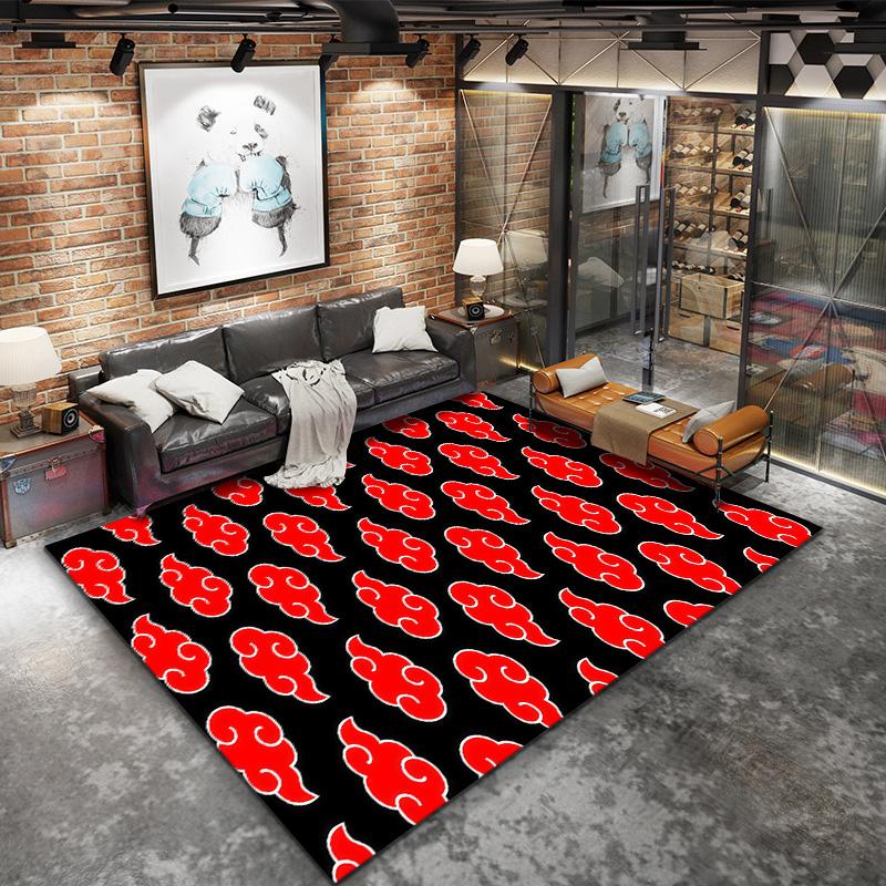 Naruto Teppich für Wohnzimmer Schlafzimmer Zuhause Sofadekoration, rutschfeste Bodenmatte für Kinder zum Spielen