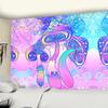 Psychedelic Mushroom Tapestry Nature Wildflower Plant Landscape Wall Hanging Fantasy Tapestry Poster for Dorm Living Room Decor