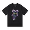 2024 summer star of the same style, beautiful tide short-sleeved purple letter printing casual loose T-shirt, same for men and women