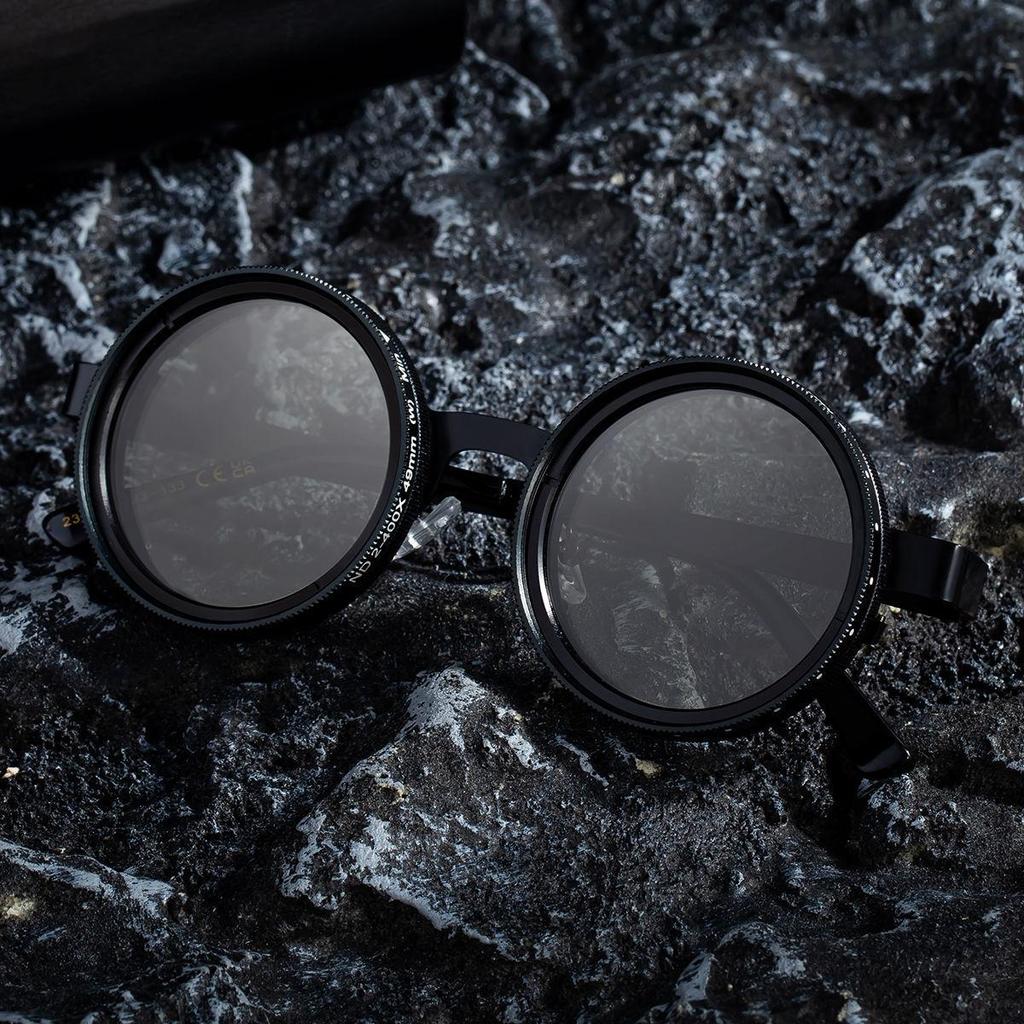 Round Frame Men's Adjustable Zoom ND Sunglasses - High-End TikTok Trendsetter