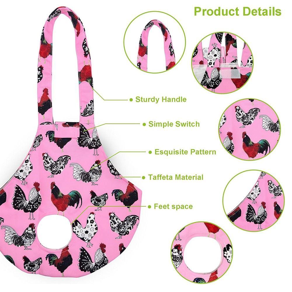 Soft Lining Chicken Carrier Sling Bag Breathable Poultry Transport Handbag Hen Holder Bag  Travel