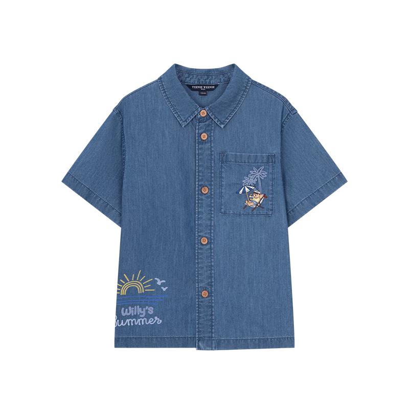 Teenie Weenie Kids Boys  Short Sleeve Cooling Denim Shirt 150