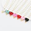 Xiyin 3D Drip Oil Heart Pendant Necklace Jewelry Accessories