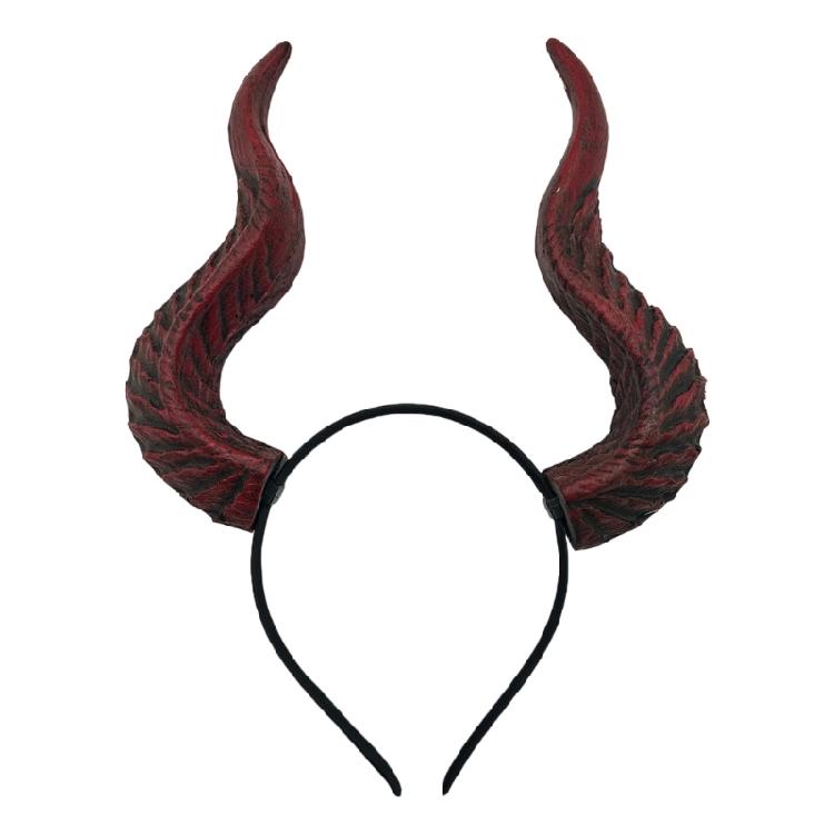 Bandeau à Cornes de Diable Costume d'Halloween pour Fêtes Cosplay, Photobooth, Styling de Scène et Détail de Fête Cornes en Plastique