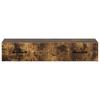 Wall Mounted Side Table Smoked Oak Wood Based Material