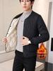 Men's Cotton Jacket: Velvet-Lined, Thick, Cold-Proof, Short Style, Casual Warmth for Students