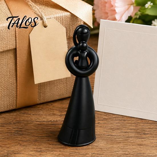 3D Printed Mother and Child Sculpture, Matte White Abstract Embrace Statue with Anti-Tipping Base, Minimalist Home Decor for Living Room Mother’s Day