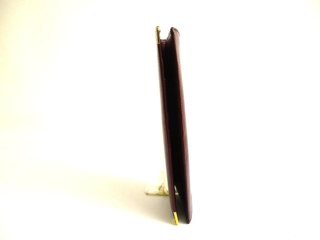 Authentic Cartier Must de Cartier Bordeaux Leather Bifold Long Wallet #a754  Refurbished