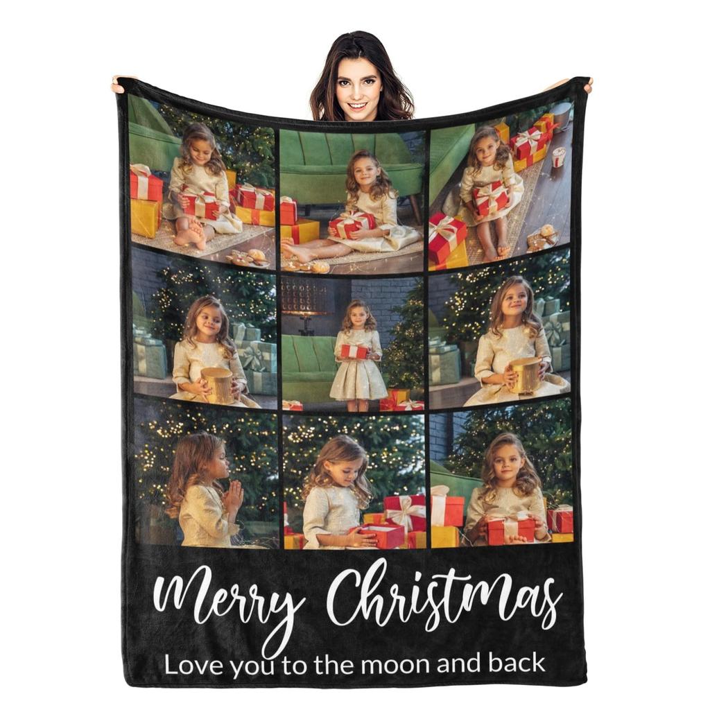 Custom Blanket Flannel Blanket Photo Flannel Blankets for Sofa or Bed Gift DIY Print On Dropshipping