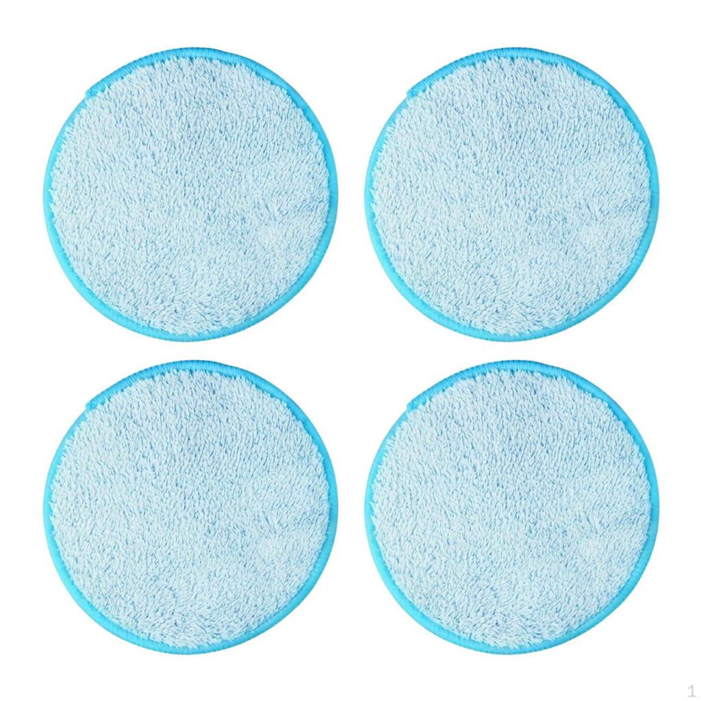 4 Pack Electric Mop Pads Replacement Heads, Round Microfiber for Floor Scrubbing