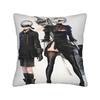 Pillow Cover Game N-Nier Automata Vintage Pillow Case For Sofa Couch Bed Living Room Pillowcases